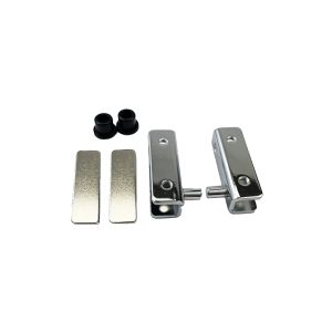 51114 - GLASS DOOR HINGE SET, HAND POLISHED CHROME
